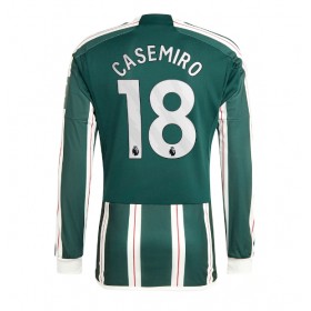 Manchester United Casemiro #18 Borta Kläder 2023-24 Långärmad